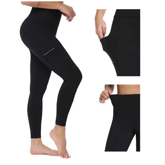 High Waisted Tummy Control Workout Yoga Leggings - Picture 3 of 7